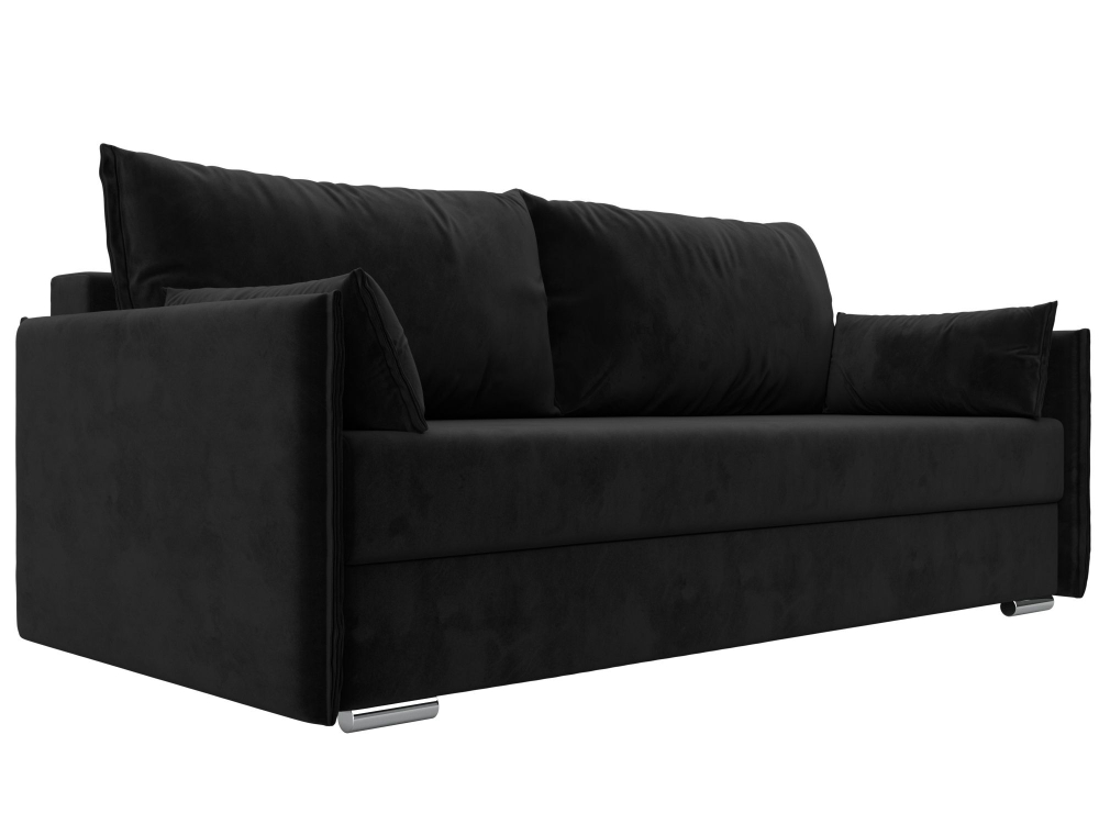 Диван прямой Сайгон, Черный, Велюр, 115107