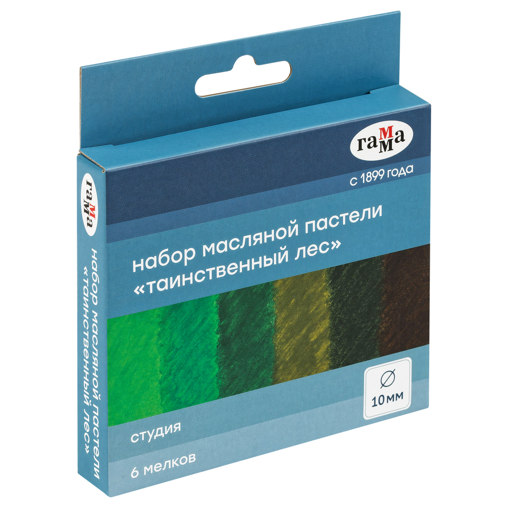 Пастель масляная Гамма "Студия", "Таинственный лес", 6 цветов, картон. упак., европодвес