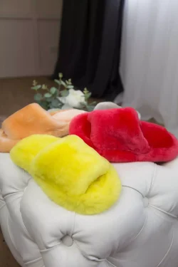 меховые тапочки из овчины