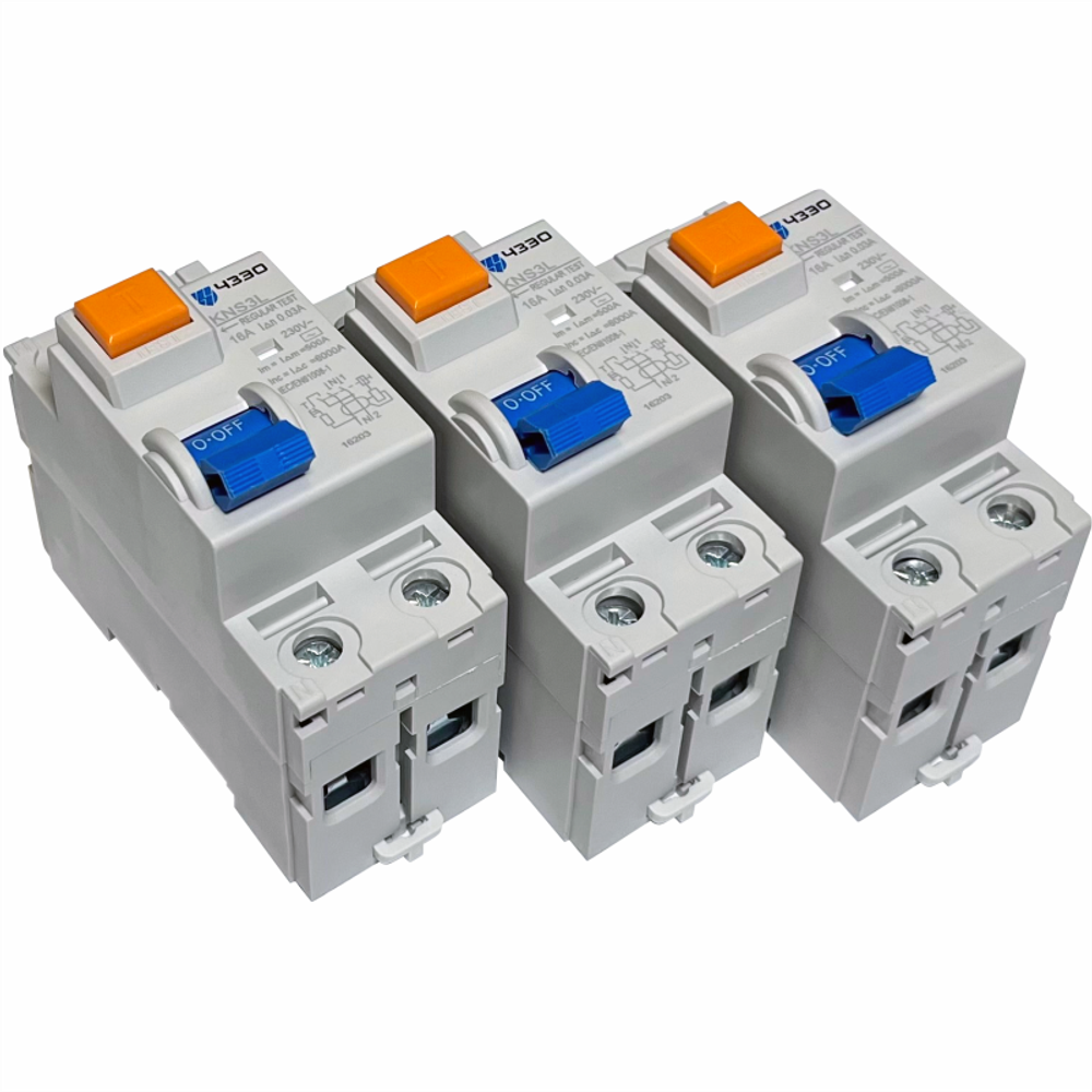 Дифференциальный автоматический выключатель KNS3L-AC-2P-B16