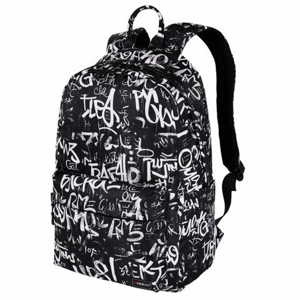 Рюкзак HEIKKI DREAM (ХЕЙКИ) универсальный, с карманом для ноутбука, эргономичный, "Lettering", 42х26х14 см, 273851