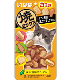 Inaba Yakimiksu ассорти cо вкусом кацуобуси, морского гребешка и кальмара 25гр.