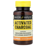 Mason Natural, активированный уголь, 60 капсул (260 мг в 1 капсуле)