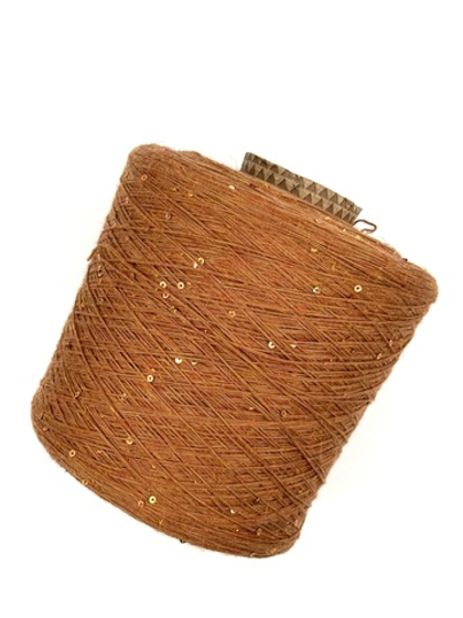 Буретный шёлк 70%, хлопок 30% с пайеткой, 750м в 100г кэмл