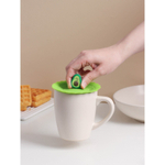 Крышка-непроливайка силиконовая Доляна «Авокадо», d=10 см, цвет зелёный