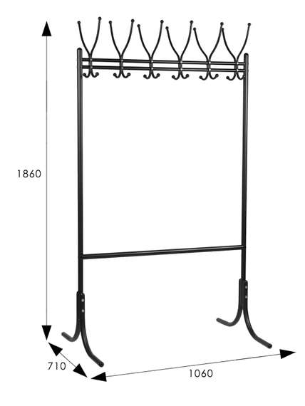 Вешалка напольная М 11 чёрный