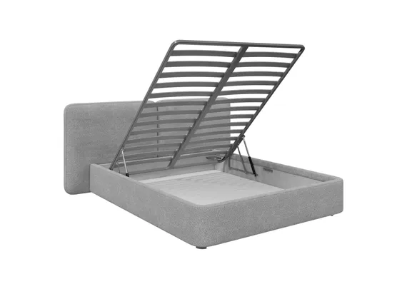 Кровать с подъемным механизмом Hub Soft 160 см (серый, букле)