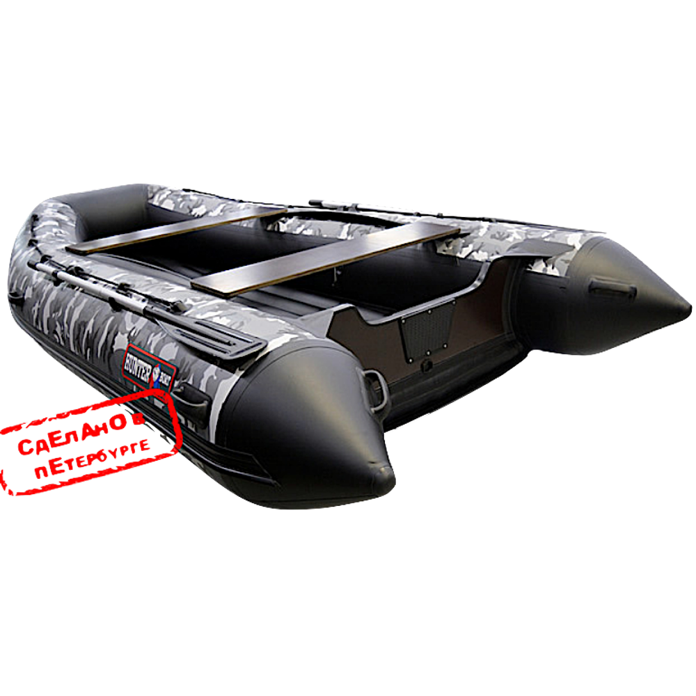 Лодка ПВХ Hunterboat Хантер Классика НД 360А Серый КМФ 360204