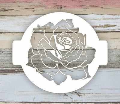 Трафарет для торта  "Маленькая роза" 140мм