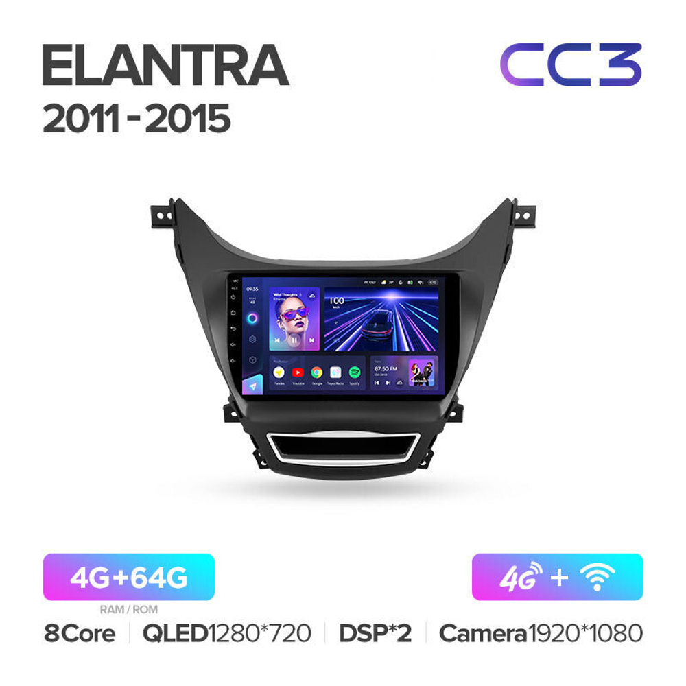 Teyes CC3 9" для Hyundai Elantra, Avante 2013-2016