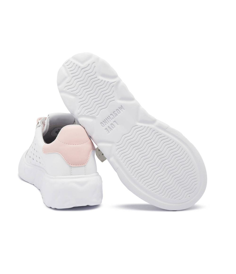 Кожаные кроссовки heart45 Love Moschino - белый(JA15584G0IIA1)