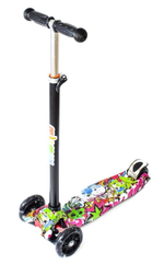 Самокат 3х-колес. 55 см ручка макс. 90см колеса PU свет, макс. вес 60 кг