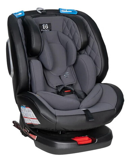Автокресло детское ISOFIX YB102A NEW (Тёмно-серый/экокожа Dark grey/Black PU)