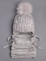 Шапка для мальчика зимняя вязаная и снуд