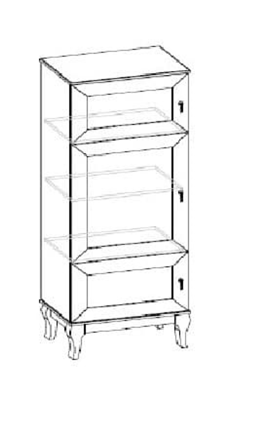 Шкаф Стефани, дуб белый