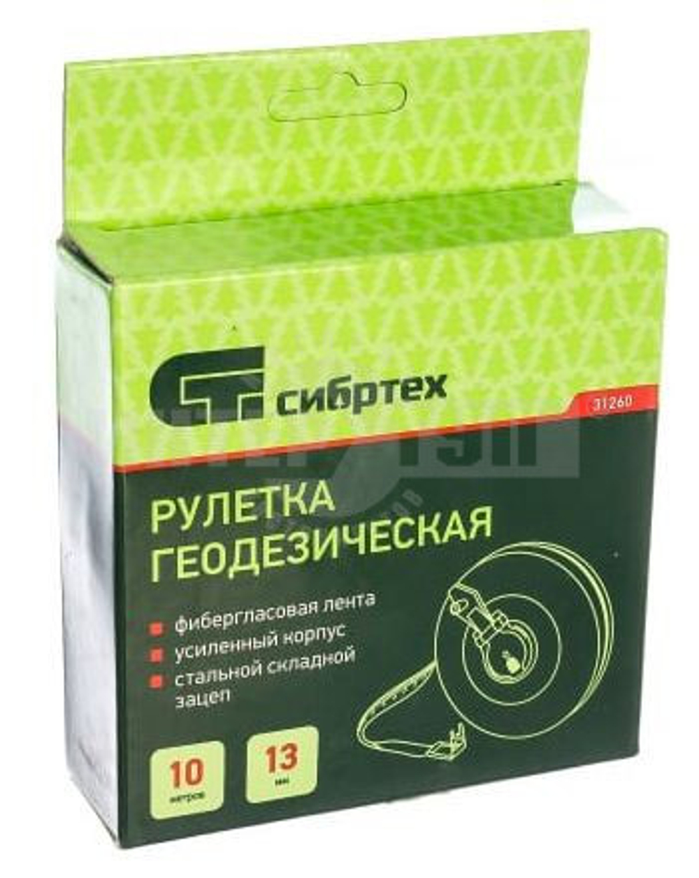 Рулетка геодезическая 10м х 13мм (НИ)
