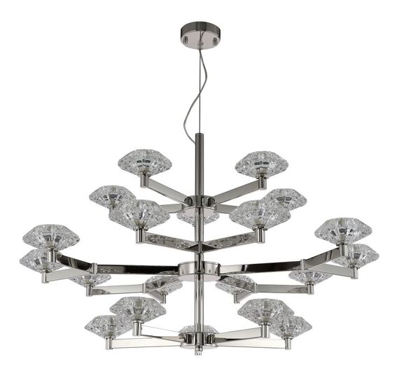 Подвесная люстра Crystal Lux Rebeca SP5+10+5 Nickel