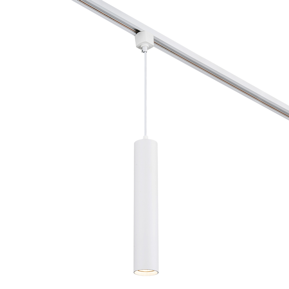 Светильник для однофазной трековой системы 1x50Вт GU10, металл, белый матовый