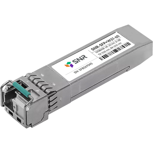 Оптический трансивер SNR SFP+ 10G WDM 60 км (Tx 1270 нм / Rx 1330 нм) (SNR-SFP+W37-60)