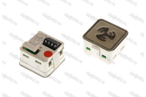 Кнопка (кнопочный модуль) MT42-IX "Вентилятор", квадратная, красная подсветка