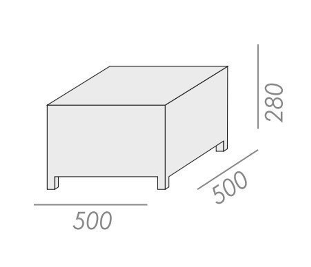 Столик плетеный журнальный ReeHouse Tama, белый люкс