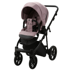 Детская коляска Adamex Belissa 2 в 1 B-PS21/A (СЕРО-РОЗОВ+СИРЕНЬ ПЕРФ.КОЖА)