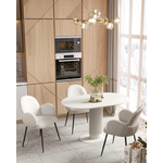 Стул обеденный Wave Stripes букле белый