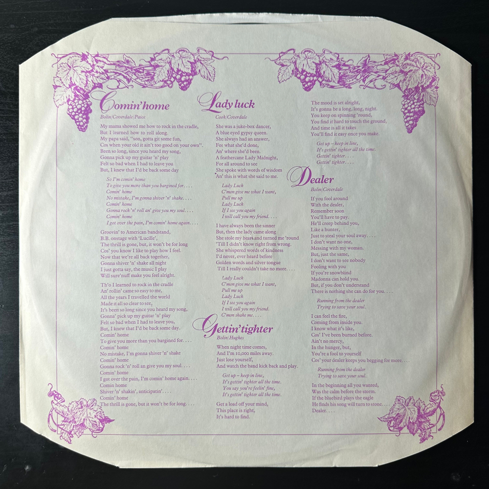 Deep Purple - Come Taste The Band (Denmark 1975г.)