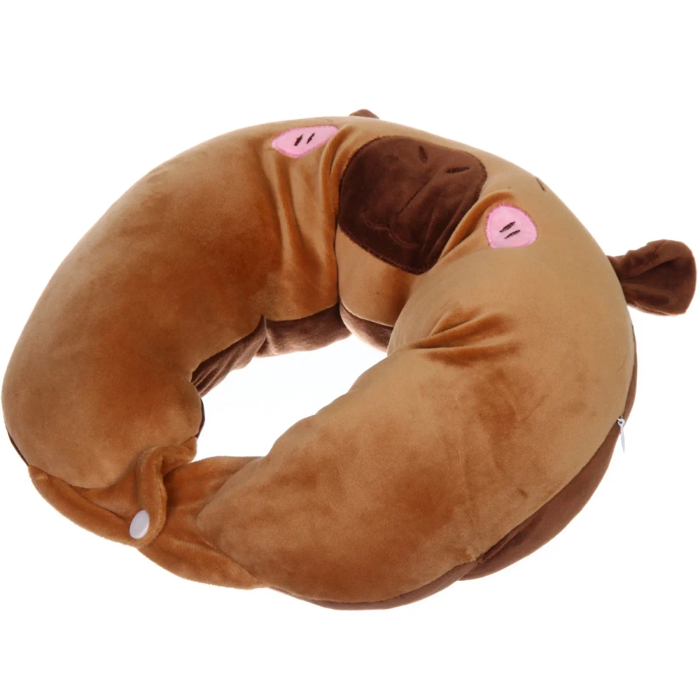 Подушка дорожная «TRIP - Cutie», капибара, цвет коричневый