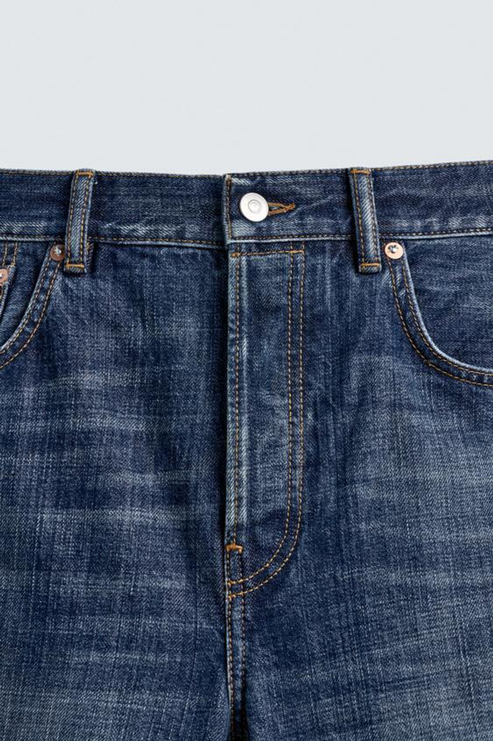 ZARA ДЖИНСЫ ПРЯМОГО КРОЯ ДЛИНОЙ ДО ЩИКОЛОТКИ - LIMITED EDITION, ВЫЦВЕТШИЙ СИНИЙ