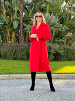 Пальто красное
