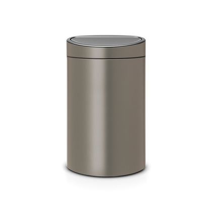 Мусорный бак Touch Bin new двухсекционный 10/23л Brabantia Платиновый