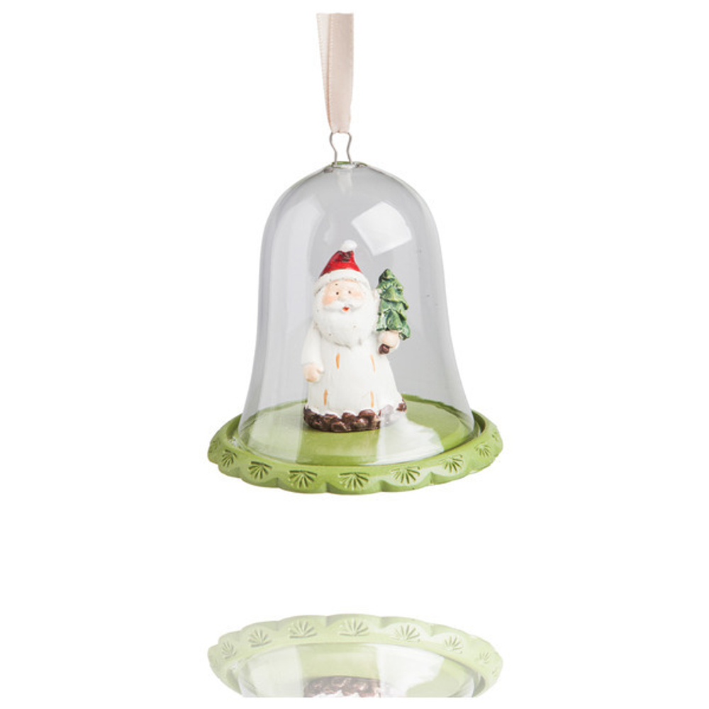 Украшение новогоднее колокольчик 8.5см Дед Мороз Lamart