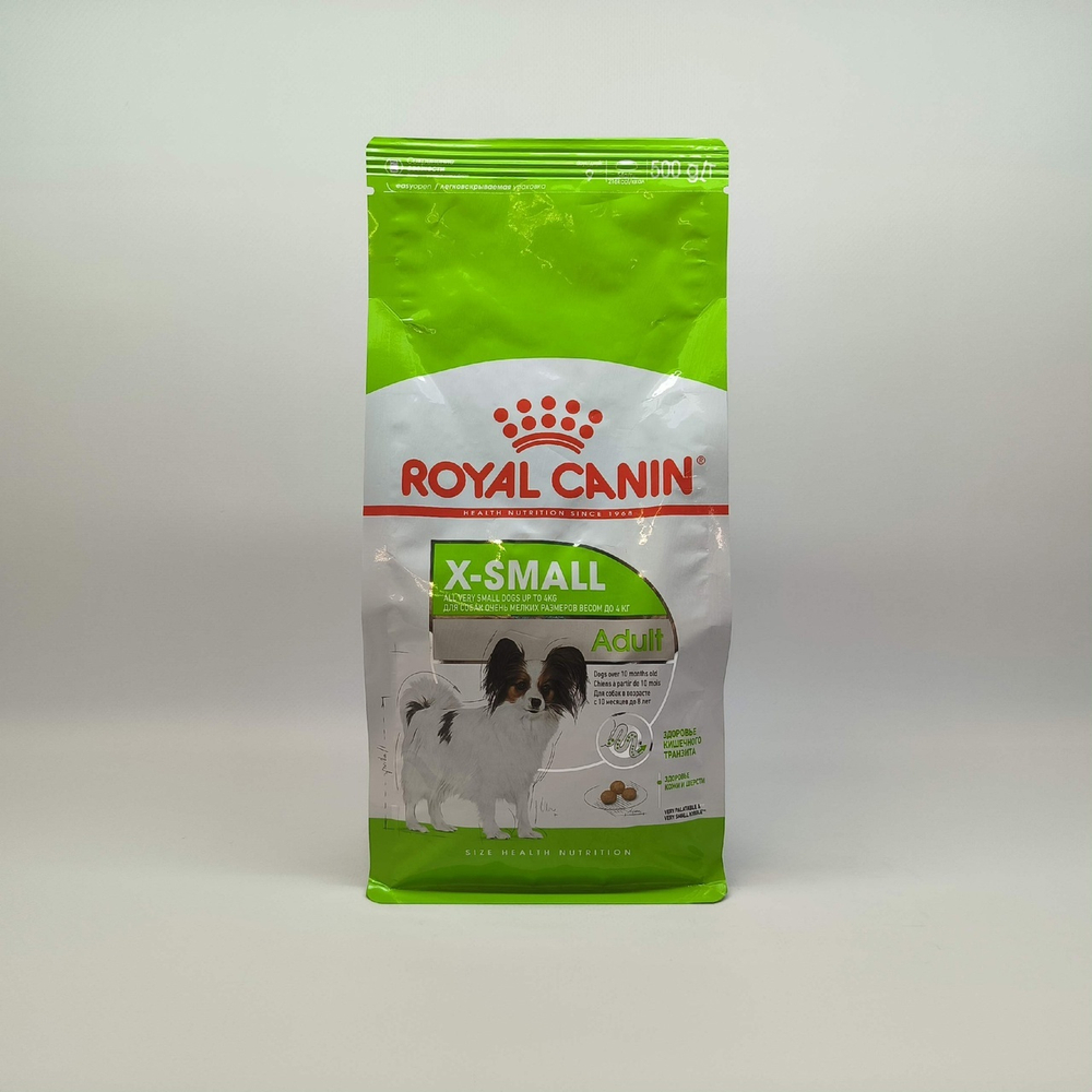 Корм Royal Canin X-Small Adult для собак миниатюрных размеров от 10 месяцев до 8 лет 0.5кг