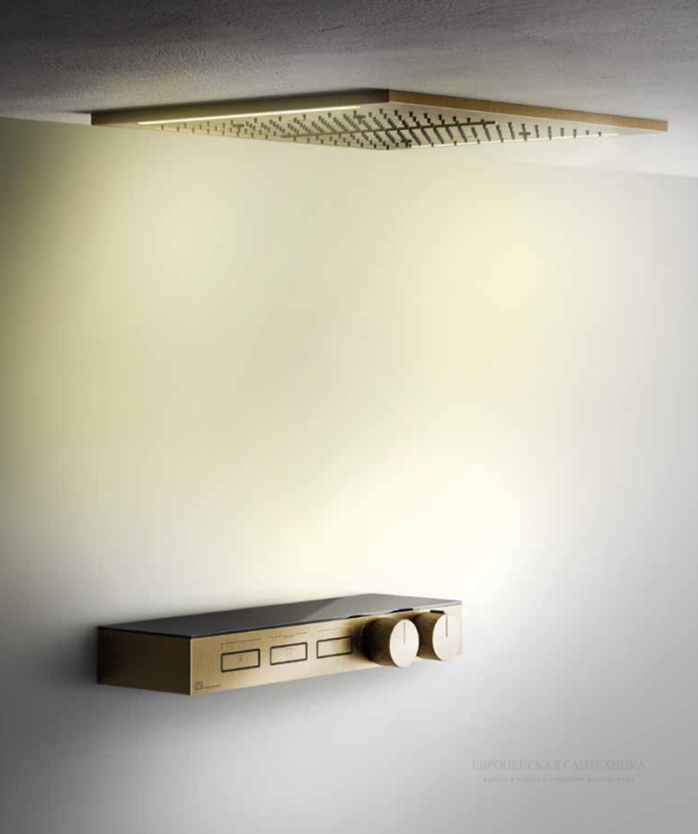 Термостат Gessi HI-FI, с полочкой, скрытая часть, до 3 функций одновременно, цвет Chrome