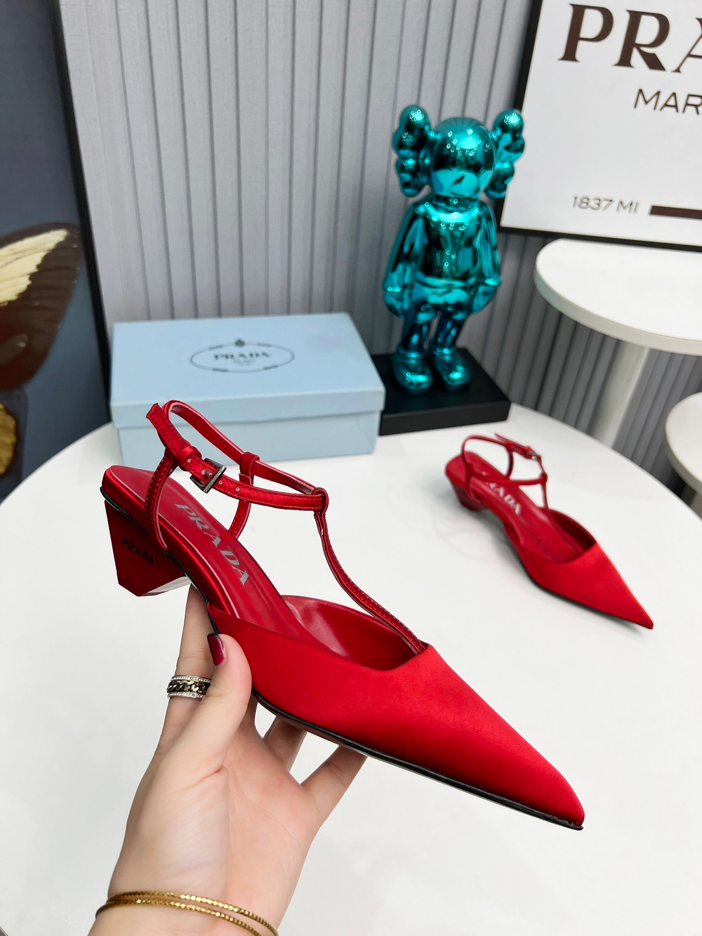 Prada Satin Slingback Pumps