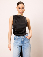 Топ блуза вечерний атласный с открытой спиной