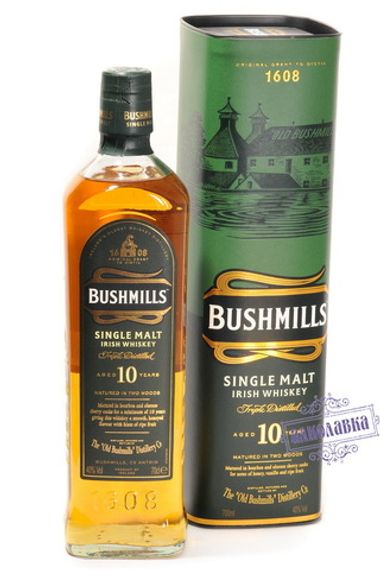 Виски Бушмиллс Молт 10 лет в п/у 0,7 43%