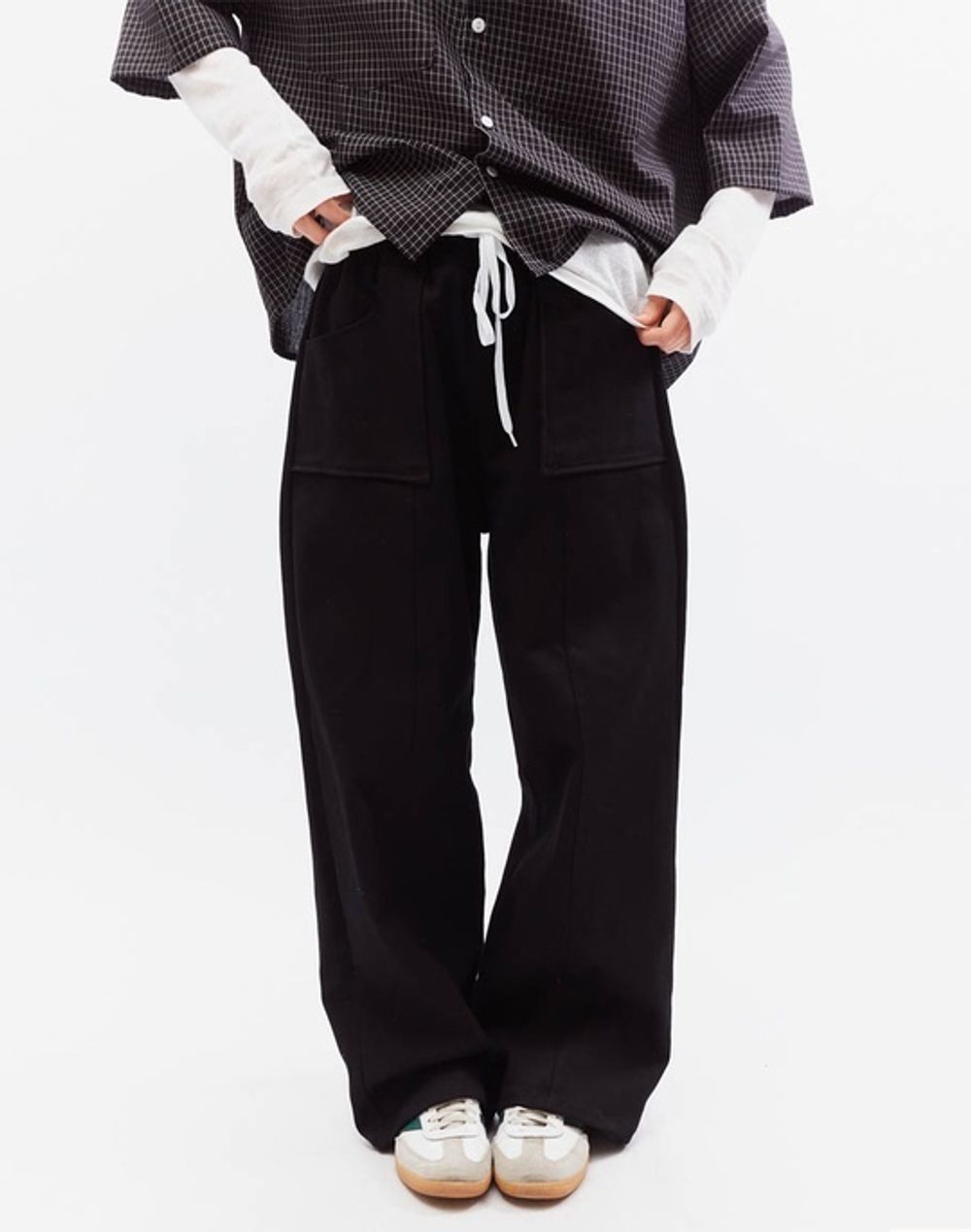 Брюки БИЧ широкие хлопковые черные