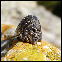 Кольцо мужское "Вождь" латунь , печатка для мужчин