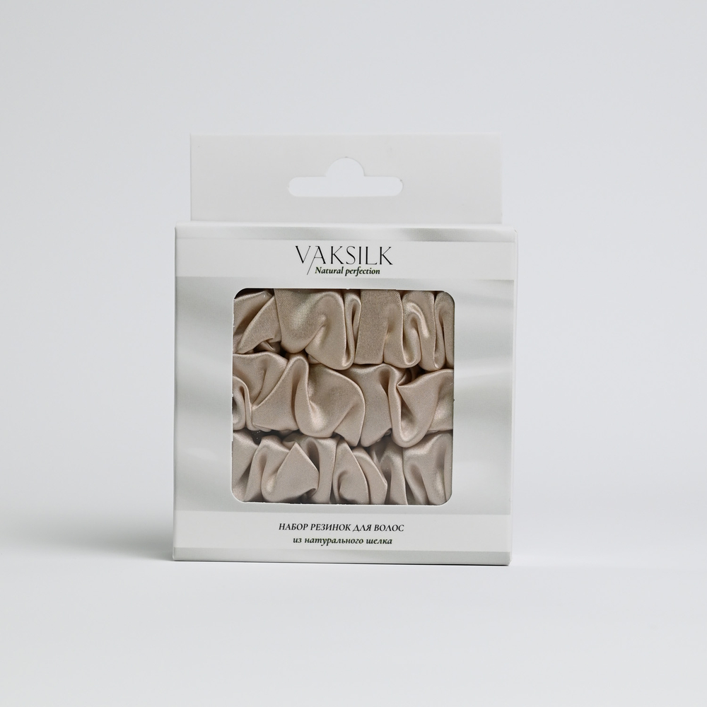 Набор резинок для волос "Medium" шампань
