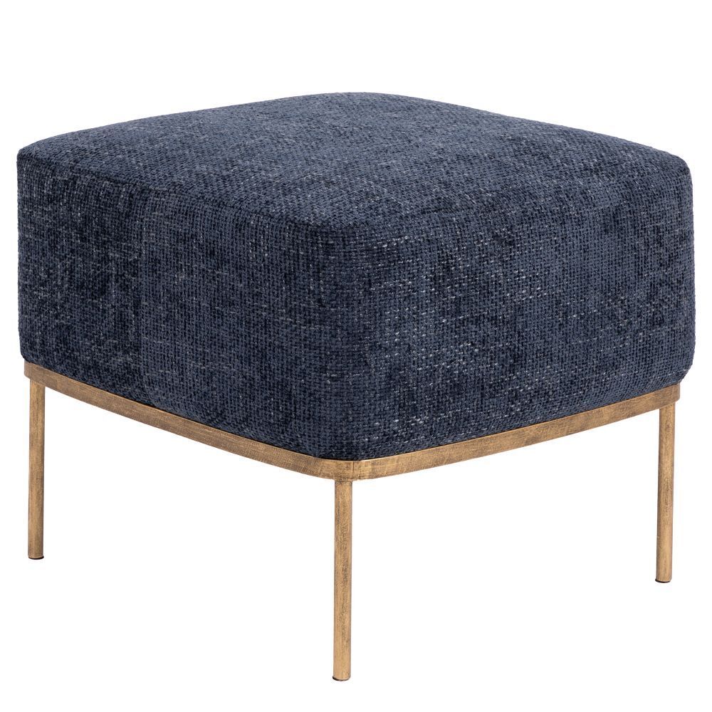 Банкетка Monstera Deliciosa (Монстера) Квадро Темно-синий Амбер