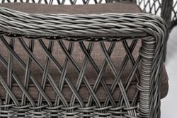 "Дольче" обеденная группа из искусственного ротанга, цвет графит