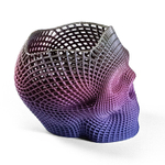 Подставка для карандашей, конфетница, 3D печать, череп-сетка, цветная