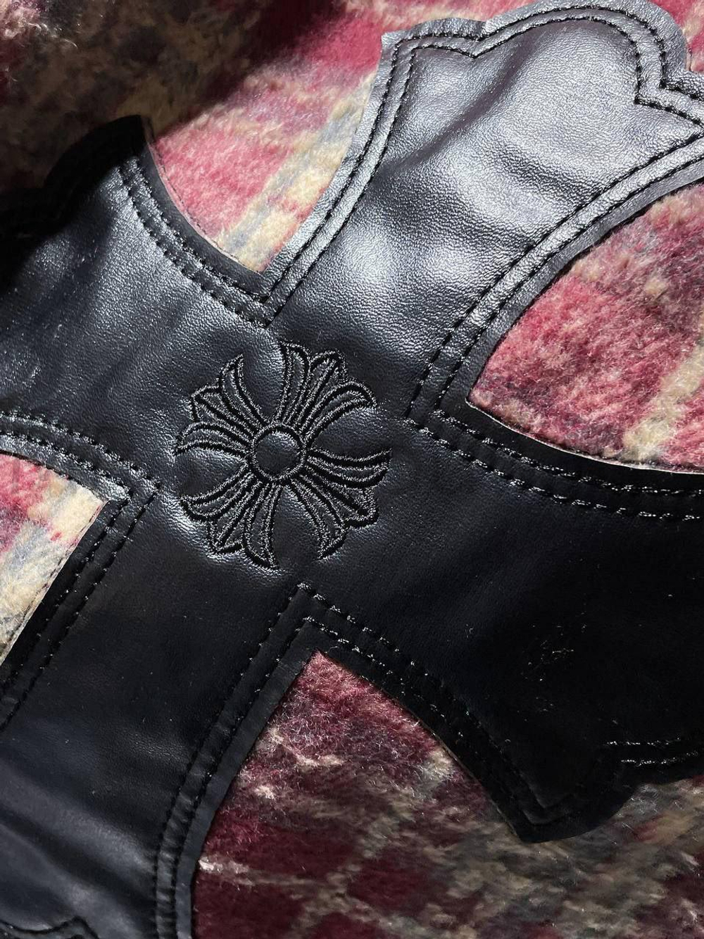 Красная рубашка в белую клетку Chrome Hearts