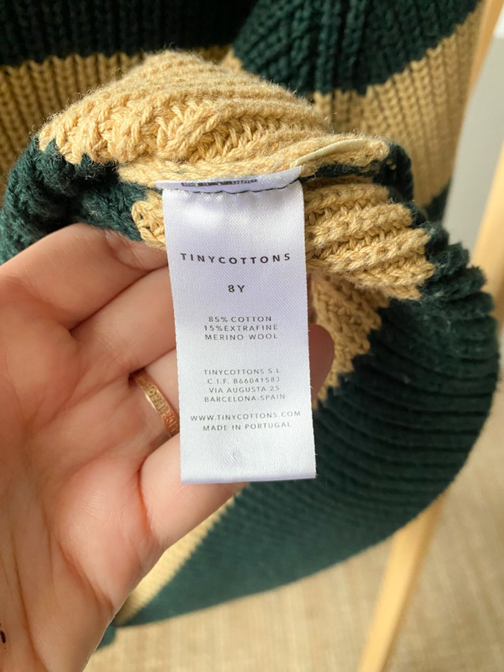 Хлопковый свитер  Tinycottons, 128