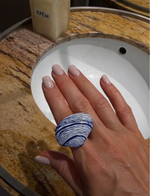 Кольцо Shell blue