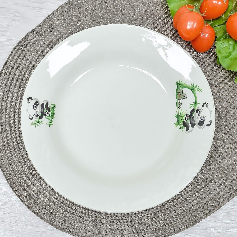 Тарелка 200мм глубокая 250мл Панда 2 сорт, фарфор