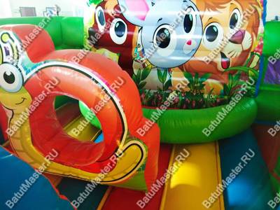 Батут "Весёлые зверята", 5*5*2.5 м.