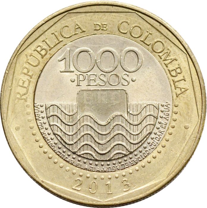 1 000 песо 2013 Колумбия
